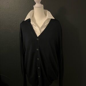 Black Button-Up Cardigan